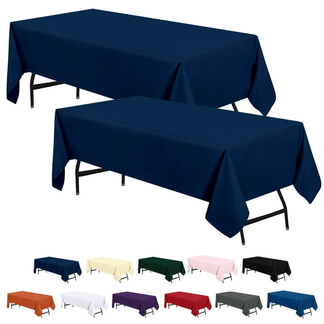 Mantel Utopia Kitchen, 2 unidades, rectangular, 1,8 x 3 m, azul marino