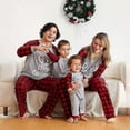 thumbnail image 2 of Christmas Family Matching Pyjamas Set Sleepwear Xmas Plaid Pajamas For Baby Kids Adult, 2 of 3