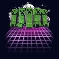 thumbnail image 2 of Womens Minecraft Creeper Holographic Grid Floor T Shirt, 2 of 4