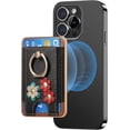 thumbnail image 1 of Compatible with MagSafe Wallet Case, Magnetic Credit Card Holder Pocket Ring Holder for iPhone Samsung Smartphones 5-8 Inch, 1 of 5