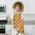 thumbnail image 4 of Orange Black Butterfly Pattern Kids Aprons for Girls and Boys,Adjustable Neck Strap Toddler Aprons for Kids Cooking Baking, 4 of 6