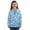Blue Butterfly, variant on Girls Half Zip Pullover Sweatshirt Fall Trendy Sunflower Elephant Long Sleeve Lapel Zipper Sweatshirt Oversized Drop Shoulder Pullover Top for Vacation Shopping Exercise Wear