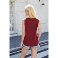 thumbnail image 3 of Camisetas Sin Mangas Plisadas de Verano para Mujer Talla S Vino Tinto, 3 of 8