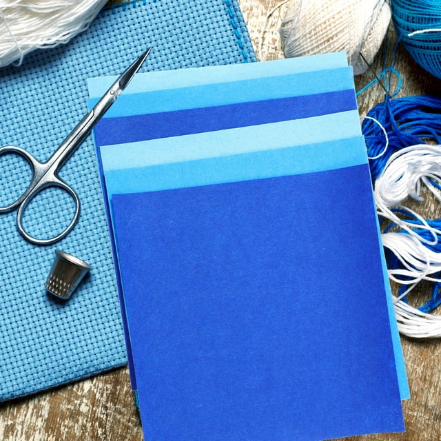 Nestingho 9Pcs Blue Felt Sheets for Crafts Durable Lightweight DIY Fabric for Sewing and Patchwork Projects