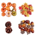 thumbnail image 2 of Inteprter Mini juego de comida falsa de calabazas de simulación de 50/70 Uds., decoración de Halloween de hoja de arce, accesorios de vegetales simulados Kits de decoración para fiestas 50 PCS Inteprter HA067685-01, 2 of 6