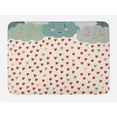 thumbnail image 1 of Autumn Bath Mat, Raindrops Doodled as Colorful Hearts Falling from Smiling Autumn Clouds, Plush Bathroom Decor Mat with Non Slip Backing, 29.5" X 17.5", Multicolor, by Ambesonne, 1 of 2