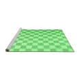 thumbnail image 2 of Ahgly Company Machine Washable Indoor Round Checkered Emerald Green Modern Area Rugs, 8' Round, 2 of 4