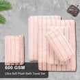 thumbnail image 5 of Jessy Home 8 Pcs Pink Bicolor bar Stripe Large Bath Towels Set 2 Oversized Bathroom Towels, 2 Hand Towels, 4 Washcloths, 5 of 7