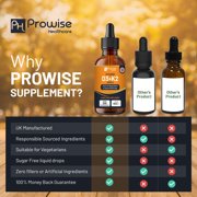 Vitamin D3 4000iu + K2 MK7 25µg I Orange Liquid Drops I High Strength 4000iu D3 + 25µg K2- 30ml Bottle I Fast Absorption I 1200 Vegetarian Drops - Made in UK by Prowise Healthcare
