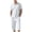 White, variant on Makaor Linen Sets for Men Big and Tall 2 Piece Solid Color Matching Sets Beach Summer Outfits Short Sleeve T Shirts Drawstring Capri Pants Trendy Vacation Clothes