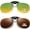 Green+brown+box, variant on 2 pack Driving Glasses Polarized Clip On Sunglasses Rimless Flip Up Anti Glare With box-USA