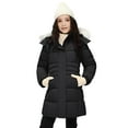thumbnail image 4 of Wantdo Girl's Winter Coat Padded Winter Jacket Windproof Winter Parka Jacket with Hood Black 10/12, 4 of 9