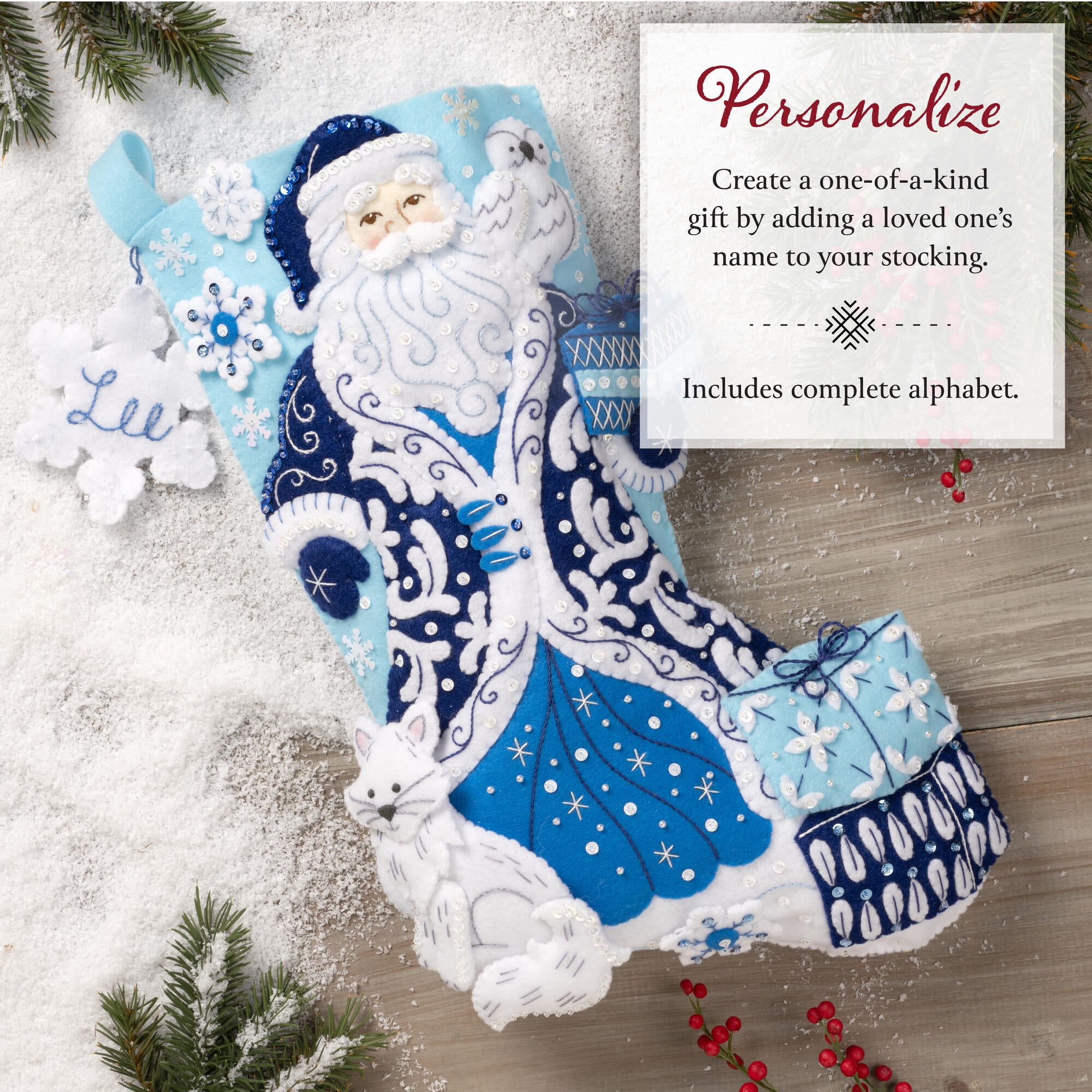 Bucilla Arctic Santa & Friends 18 in Multicolor Felt Stocking Kit