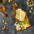 thumbnail image 5 of Fall Cutting Board, Different Colored Vibrant Many Autumn Maple Leaves Nature in November Scenery Photo, Tempered Glass Cutting and Serving Board, Wine Bottle Shape, Yellow Purple, by Ambesonne, 5 of 5