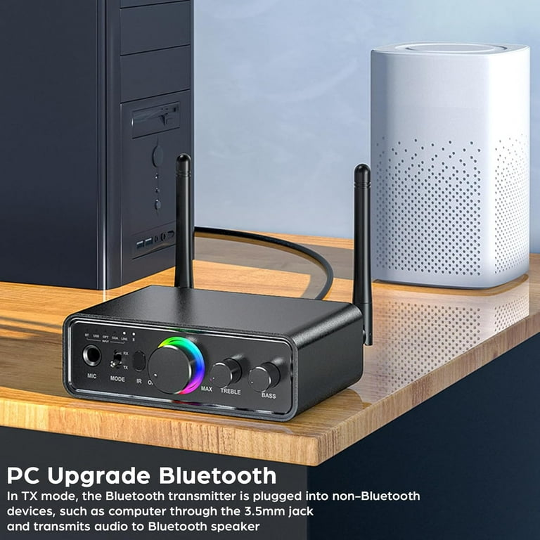 MUSICOZY Bluetooth 5.3 Transmitter Receiver, 2 in 1 Wireless Audio