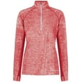 thumbnail image 2 of Holloway Sportswear M Womens Electrify Coolcore® 1/2 Zip Pullover Scarlet Heather 222774, 2 of 5