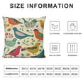 thumbnail image 6 of YANMS  Midcentury Modern Simple Lines Colorful Bird Hidden Throw Pillow Covers (Two Sides)2pc, 6 of 6