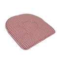 thumbnail image 4 of Sweet Home Collection Houndstooth U-Shaped 16" x 17" Memory Foam Chair Pad Gray Set of 6, 4 of 5