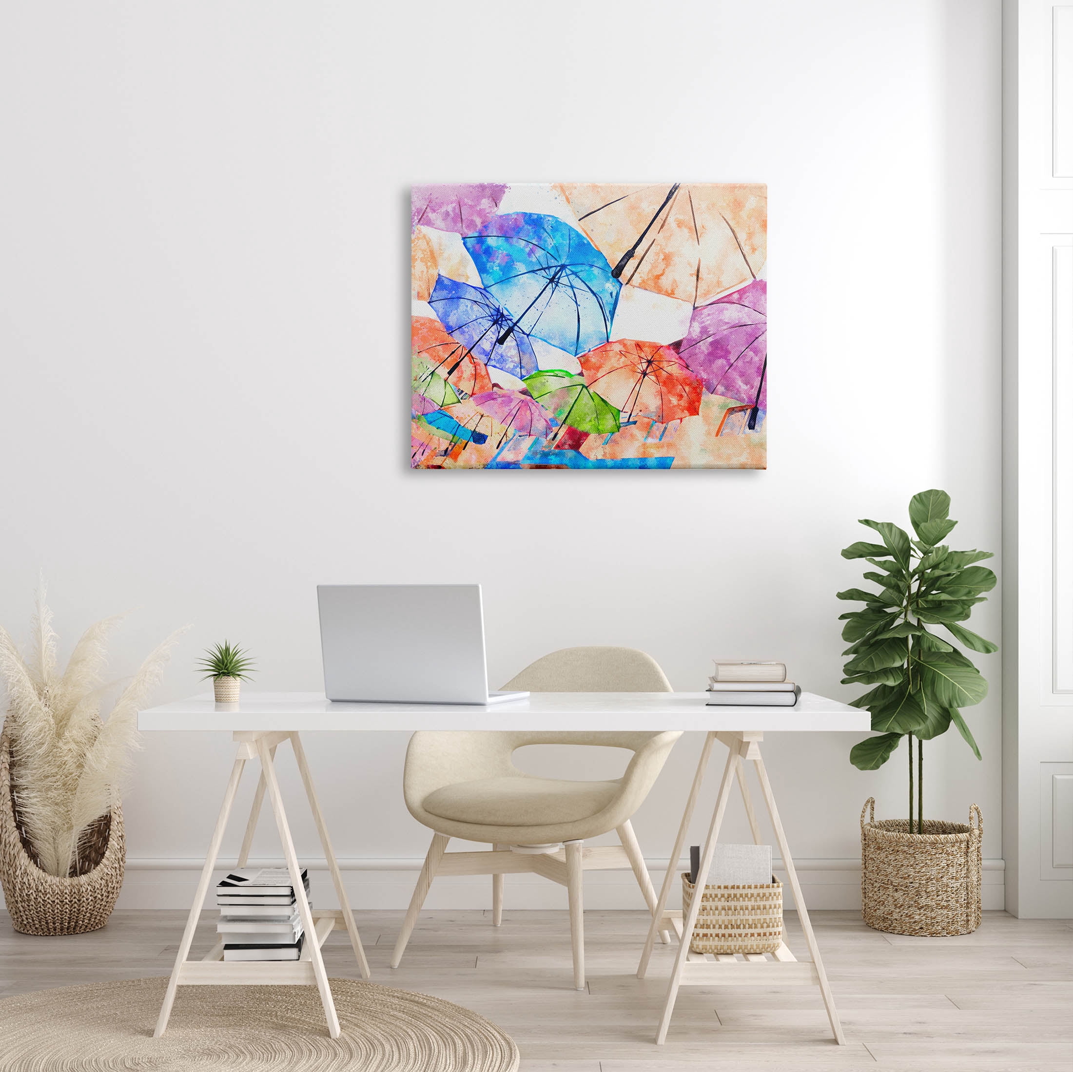 Stupell Industries Modern Bold Umbrellas Arrangement Graphic Art Gallery Wrapped Canvas Print Wall Art, Design by Ziwei Li