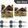 thumbnail image 3 of Sunflowers Refrigerator Door Panel Decal,Farm Red Car Fridge Oven Panel Decal,Farmscape Dishwasher Decorative Cover,Sunflower Sticker Home Kitchen Decor, 3 of 7