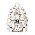thumbnail image 3 of Cartoon Dachshund Backpack for School,Cute School Bag,Schoolbag with Adjustable Shoulder Straps & Padded Back,15"x11.42"x5.5", 3 of 6