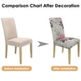 thumbnail image 7 of Artistic Wildflower Tropical Flower and Leaves Rustic Dining Chair Covers 4 Pack Washable Polyester Stretch Slipcovers Removable Seat Protector for Artistic Home, 7 of 7