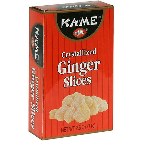 Ka-Me Sliced Crystallized Ginger, 2.5 oz (Pack of 12)