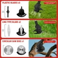 thumbnail image 4 of 21V Cordless String Trimmer, 2 X 1.5Ah Battery Weed Wacker with Fast Charger, Battery Powered Weed Eater , 3-in-1 Electric Lawn Mower Grass Trimmer and Edger Lawn Tool, Black, 4 of 10