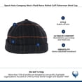thumbnail image 4 of Epoch Hats Company  Plaid Retro Rolled Cuff Fisherman Wool Cap (Men), 4 of 4