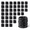 Black, variant on 36 Pack Dark Color Paisley Polyester Bandanas Bulk Neck Gaiter Face Mask