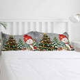 thumbnail image 5 of Grey Snowman Christmas Tree Full Size Comforter Set, Vintage Xmas Gift Winter Snowflake Bedding for All Seasons, 4 Pcs Bed Set with 1Comforter (86"x86") ,1 Sheet(80"x116"), 2 Pillowcases (19"x29"), 5 of 7