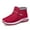 Red, variant on Winter Snow Boots for Women Seniors Lightweight Comfortable Warm Fleece Lined Low Heel Anti-Slip Hiking Trekking Walking Ankle Booties Cold Weather Black Size 6