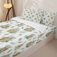 thumbnail image 3 of Homewish Cute Jungle Animal Zipper Full Size Comforter Sets with Fitted Sheet and 2 Pillowcases, Cartoon Elephant Lion Zipper Bedding Set, Reversible, 4-Piece, 3 of 6