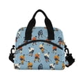 thumbnail image 6 of FORMRS Reusable Lunch Bag for Work School Leakproof Insulated Cooler with Adjustable Shoulder Strap, Blue Hockey Pattern, 6 of 6