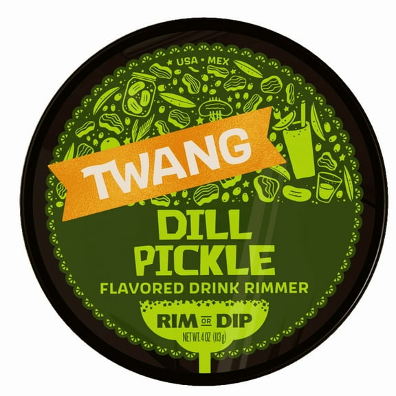 Twang Dill Pickle Flavored Cocktail Rimming Salt, 4 oz, 12 Count