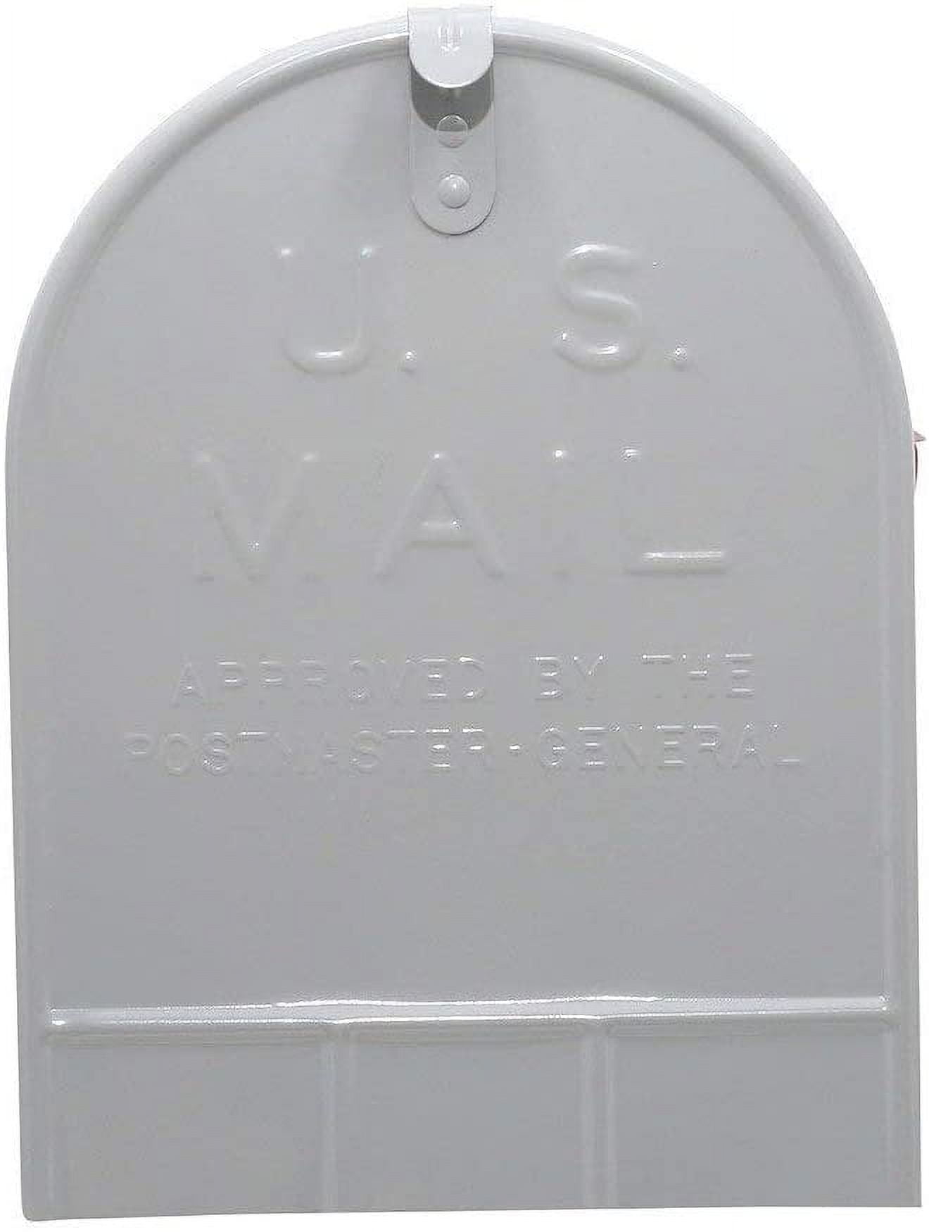 Gibraltar Mailboxes Extra Large Gray Galvanized Steel Post Mounted Mailbox, Rust Resistant