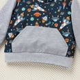 thumbnail image 6 of FYMNSI Toddler Boy Hooded Sweatshirts Color Block Dinosaur Printed Hoodie with Pocket Boys Winter Clothes 3-4T, 6 of 8