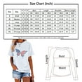 thumbnail image 2 of Cozyfort 4th of July Shirts Women Independence Day Love & Butterflies Print Women's Short-Sleeve Crewneck T-Shirt 4th of July outfits for Women, 2 of 7