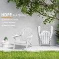 thumbnail image 6 of Pipopa Outdoor Folding HDPE Adirondack Chair Set of 2 with Cup Holder,All-Weather Patio Chair for Garden,Backyard,Pool,White, 6 of 8