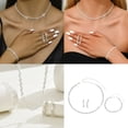 thumbnail image 2 of Gieenan Elegant Wedding Accessory Set Sophisticated Wedding Rhinestones Jewelry Set Necklace Earrings for Bridesmaids, 2 of 7