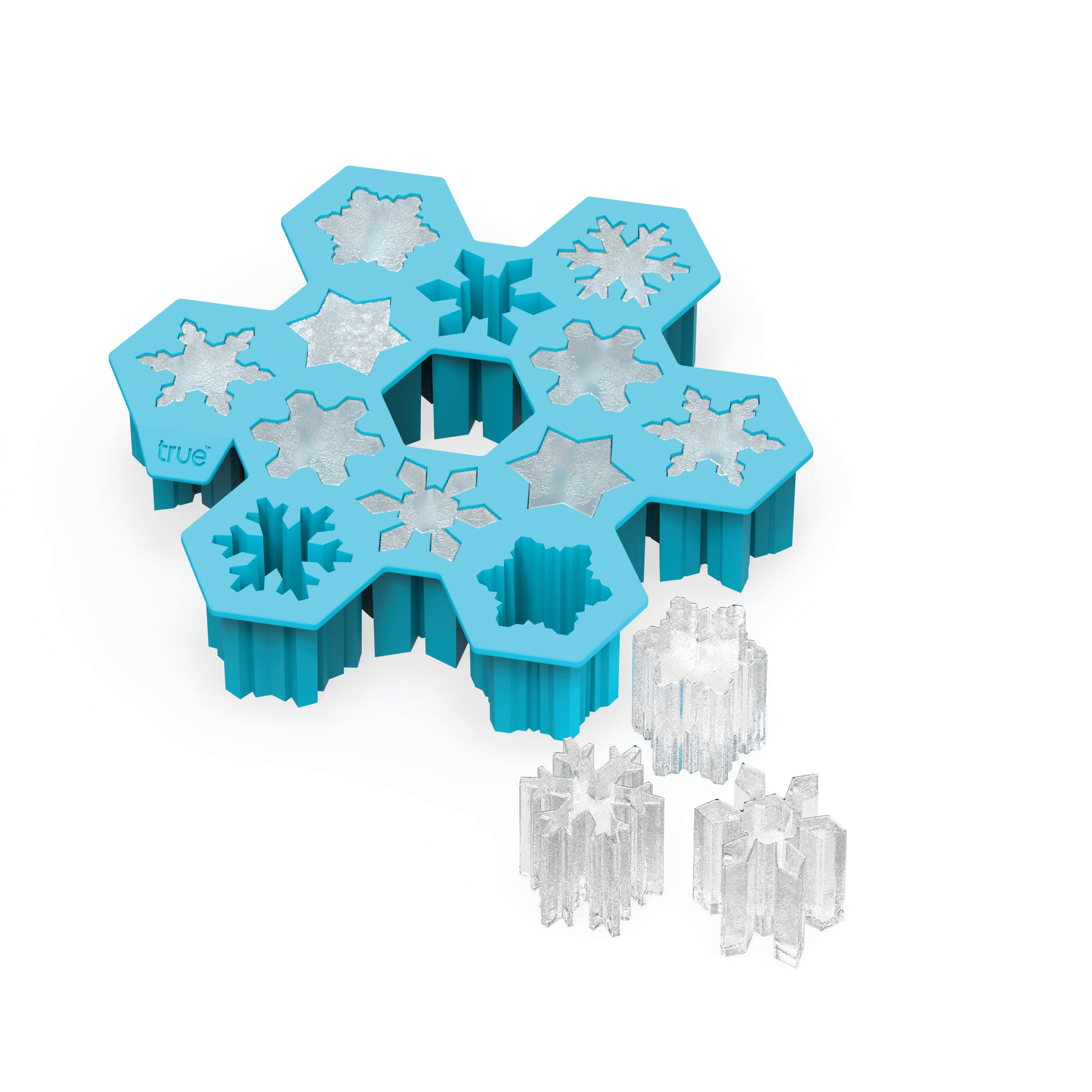 Kamehame Snowflake Ice Cube Mold, 2 Pcs Christmas Snowflake Silicone Mold,  12 Grids Snow Ice Cube Trays, Chocolate Dessert Baking Molds, Blue