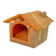 thumbnail image 4 of Cama para gatos de interior Casa para perros y gatos, cerrada, cómoda, cálida, suave, cama cueva para mascotas para perros, cachorros, gatos y gatitos cafe m, 4 of 9