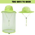 thumbnail image 1 of 2win2buy Net Hat with Neck Face Cover, Sun Hat with Mesh , Anti Mosquito Gnats Net Hat for Hiking, Backpacking,Camping-Green, 1 of 6