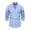 Lake Blue, variant on Mens Casual Versatile Fashion Solid Color Long Sleeve Top Office Chic Comfort Blouse Dark Blue M
