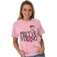 thumbnail image 4 of Breast Cancer Betty Pretty Strong Women Plus Size Graphic Tee Tees Brisco Brands 2X, 4 of 5