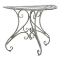 thumbnail image 4 of SAFAVIEH Annalise Outdoor Patio Semi-Circle Accent Table, Antique Green, 4 of 11