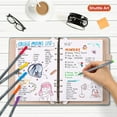 thumbnail image 5 of Shuttle Art Fineline Colored Pens, 100 Colors 0.4mm Fineliner Color Pen Set Fine Line Drawing Pen Fine Point Markers Perfect for Adult Coloring Books Drawing, 5 of 6