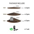 thumbnail image 3 of 6 Tier Floating Corner Shelves for Wall, Wall Mount Decorative Shelf for Storage and Display, Brown, 3 of 7