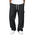 thumbnail image 7 of Homenesgenics Cargo Pants Men 2026 Casual Pockets Elastic Waist Sweatpants Work Trousers Dark Gray M, 7 of 7