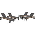 thumbnail image 2 of Noble House Waterloo Outdoor Mesh Aluminum Lounge Side Table (Set of 4) Gray, 2 of 26